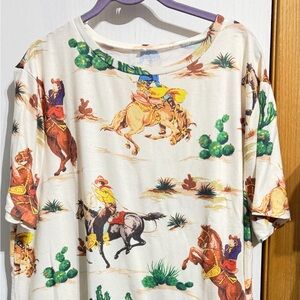 Cowgirl Western blouse size XXL Equestrian top